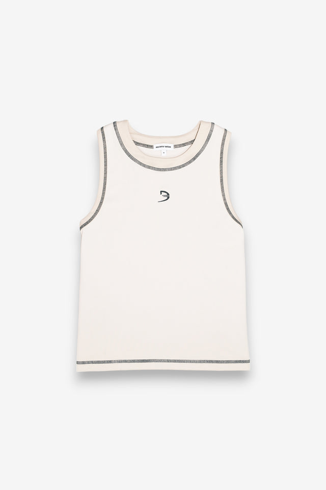 RACER CREW TANK - IVORY