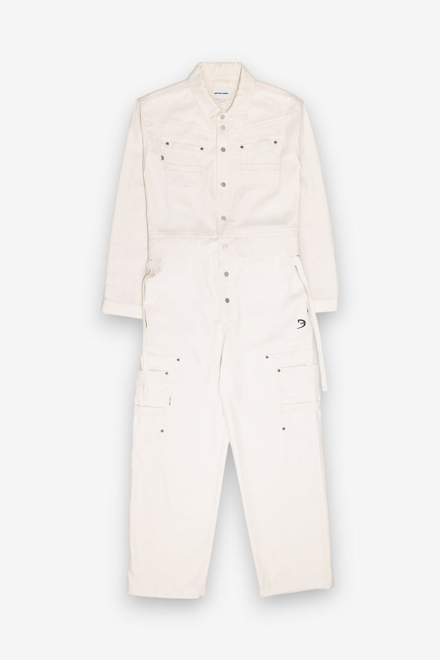 CONVERTIBLE COVERALLS - BONE