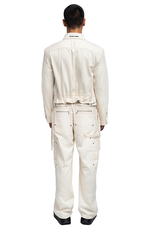 CONVERTIBLE COVERALLS - BONE