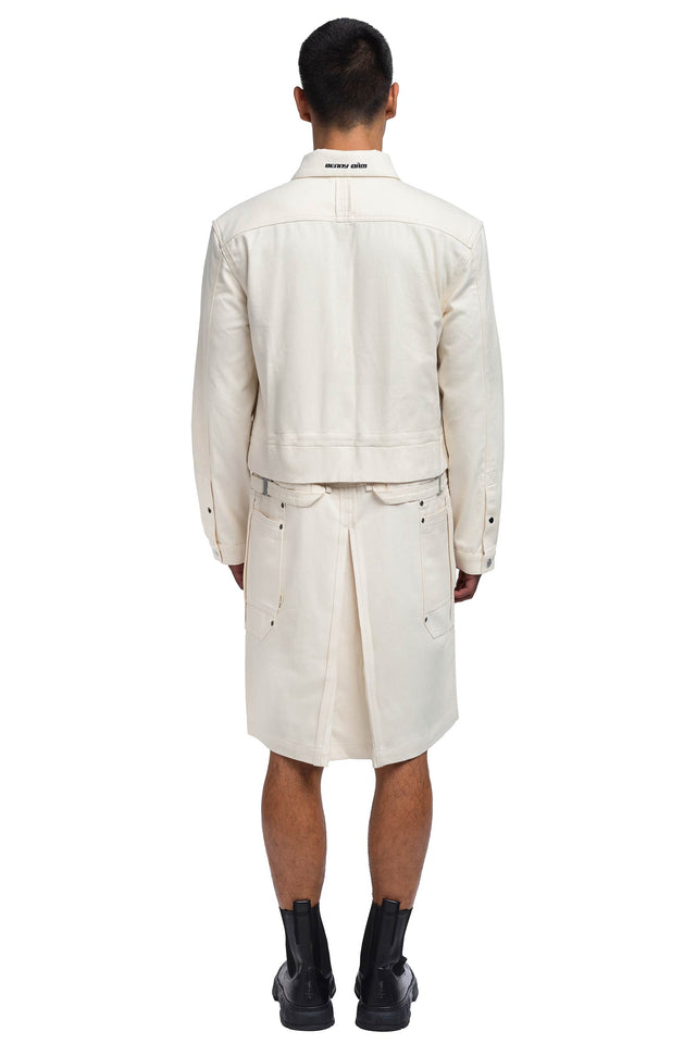 CONVERTIBLE COVERALLS - BONE